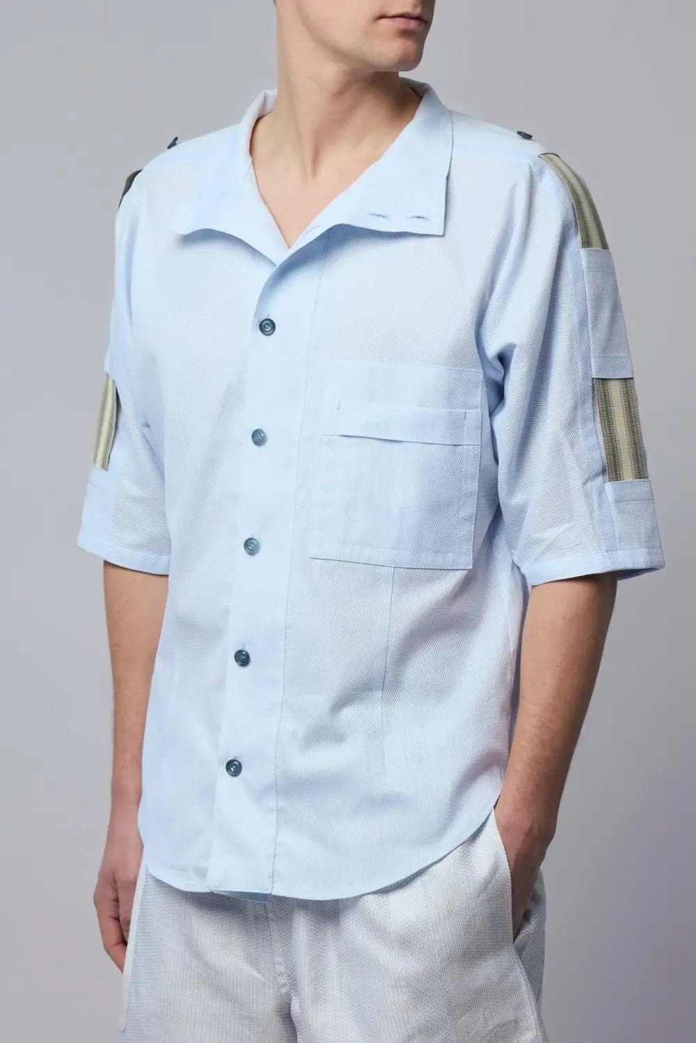 Modern Button Front Collared Shirt