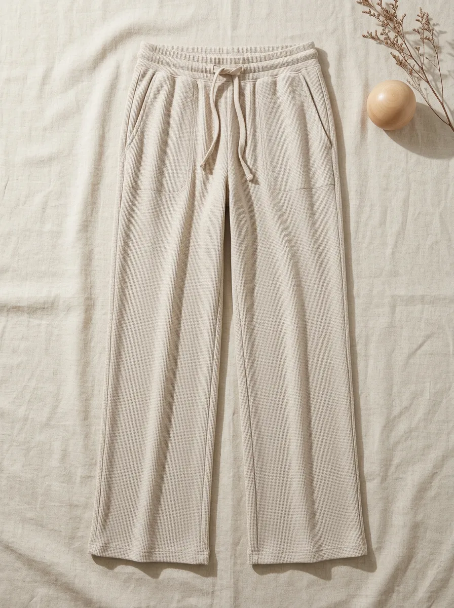Women's At-Home Drawstring Waffle Lounge Pants