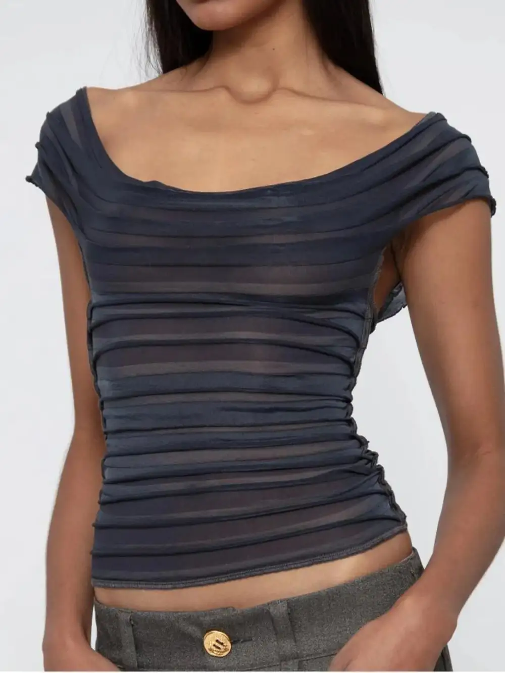Ruched Solid Tank