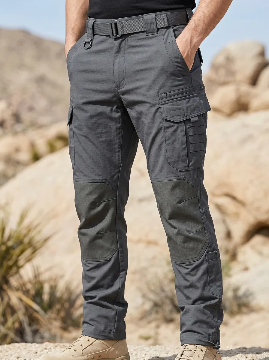 Men's Rugged Workwear Multi-Pocket Waterproof Tactical Cargo Pants