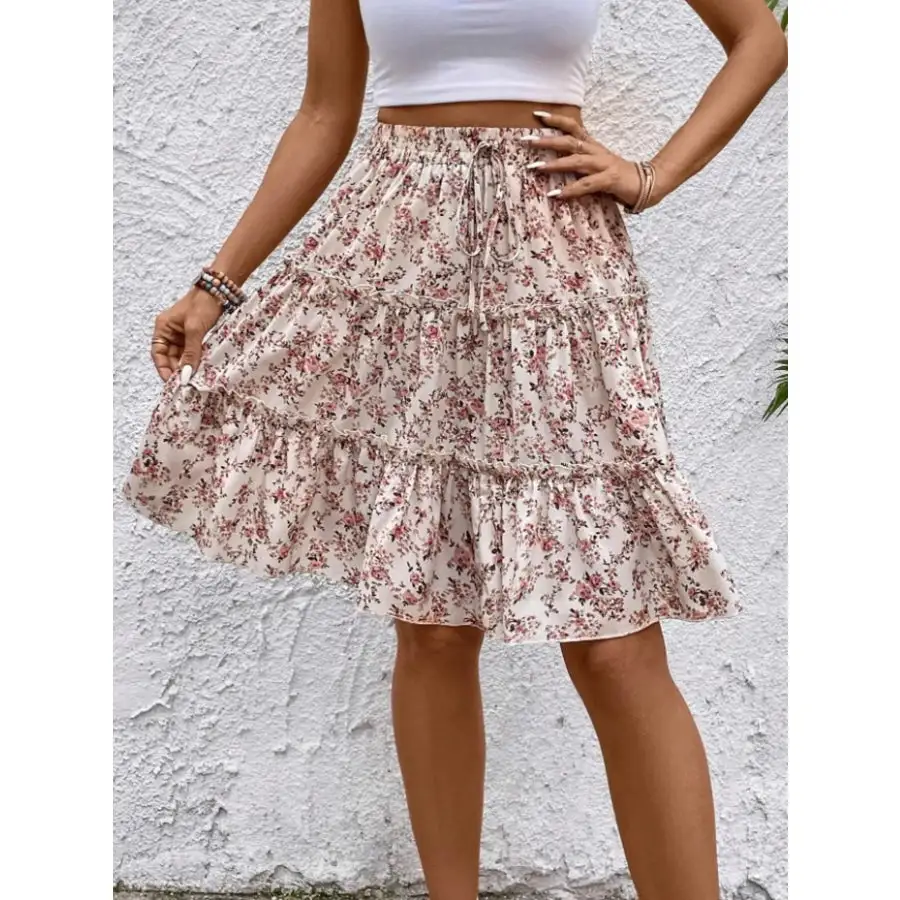 Everyday Print Midi Skirt