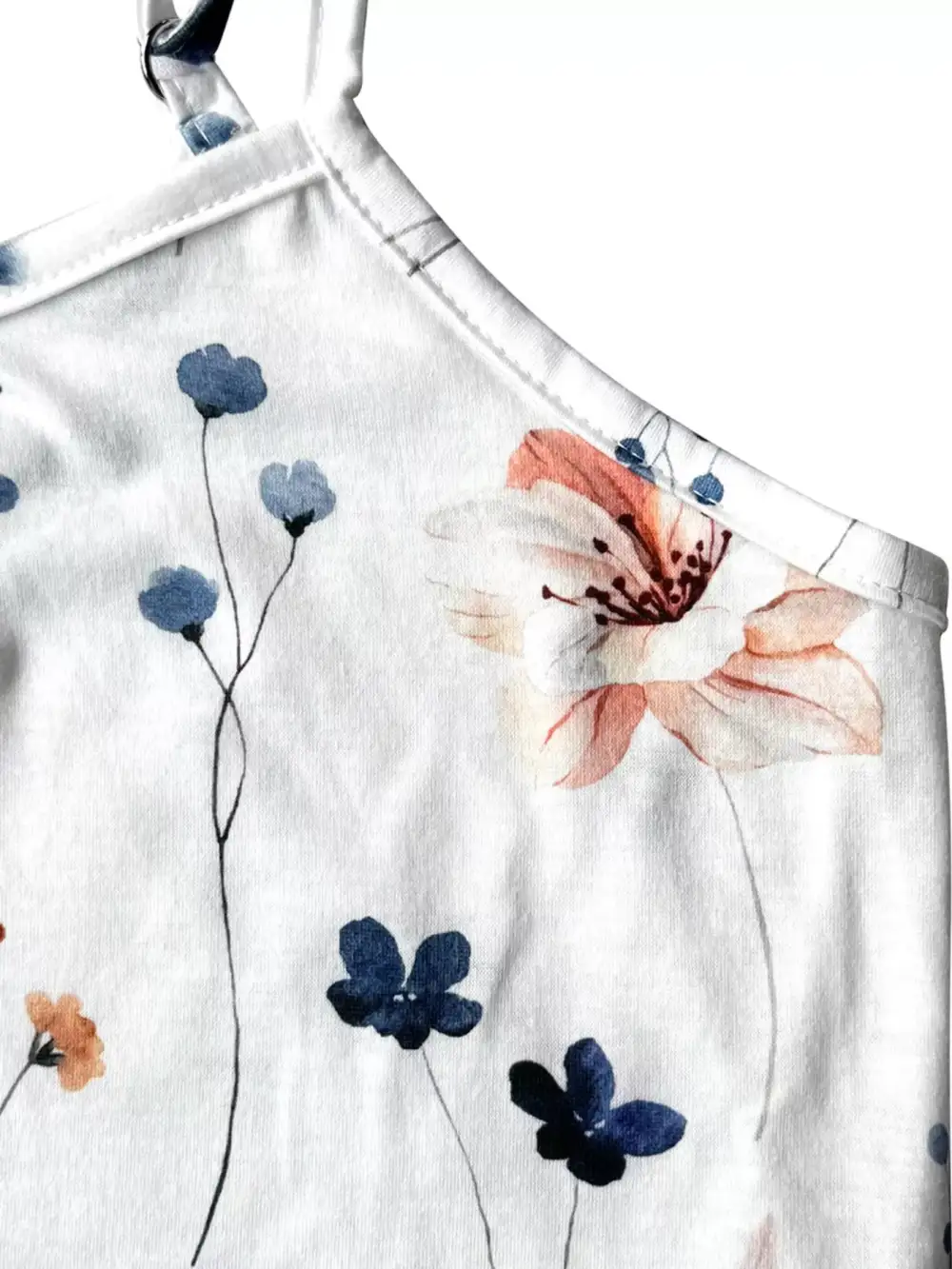 Floral Print Spaghetti Strap Casual Jumpsuit Accessory