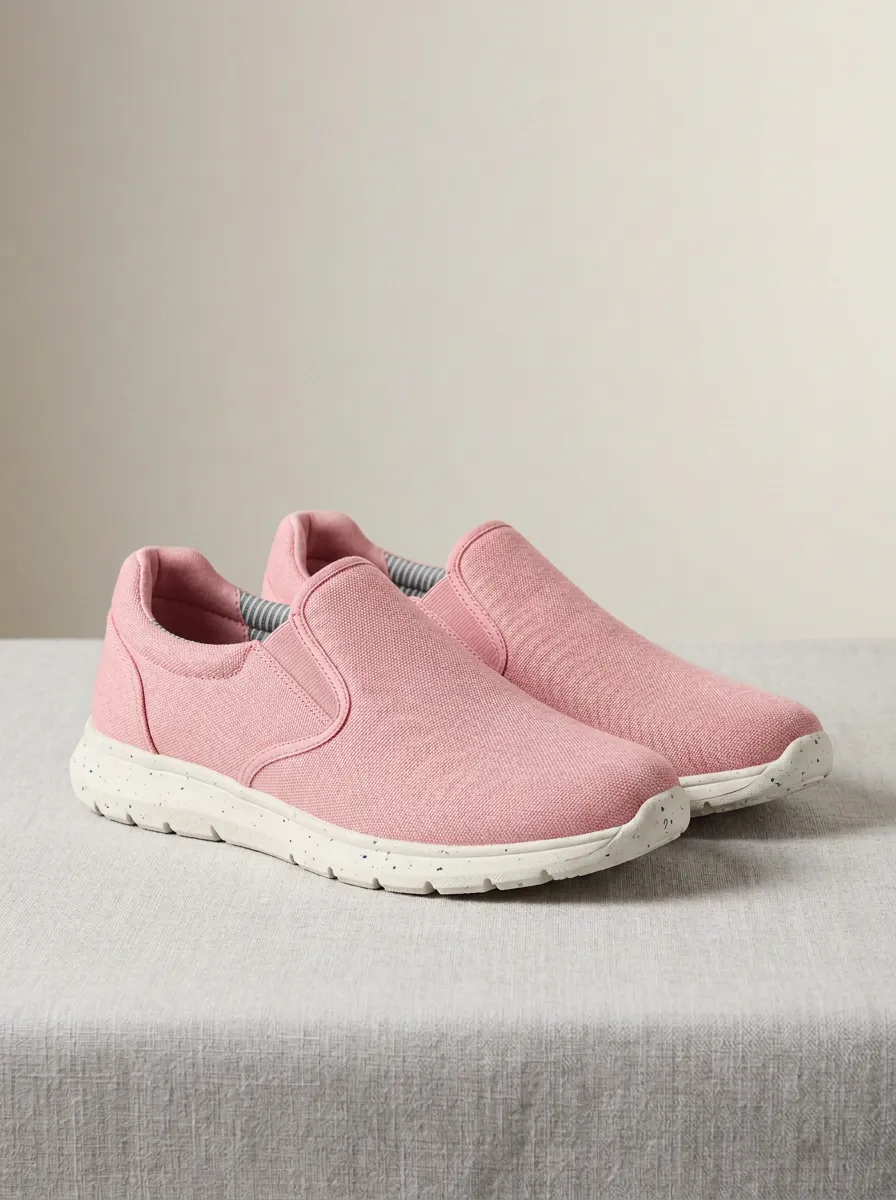 Minimal Casual Unisex Elastic Canvas Shoes