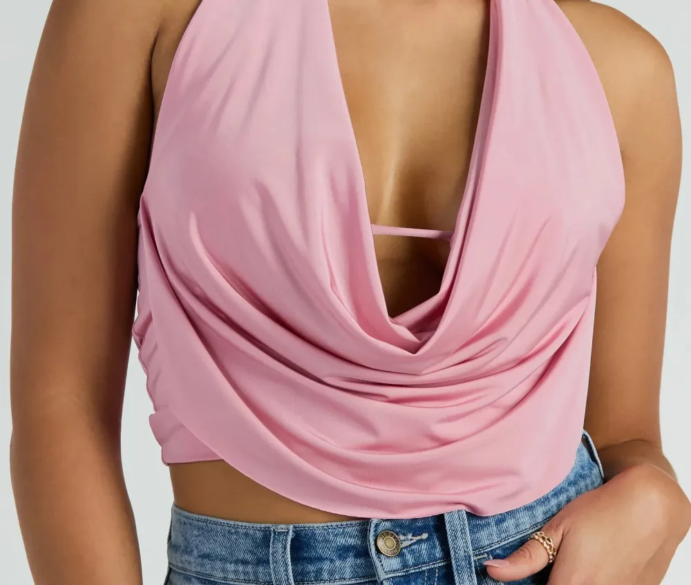 Halter Sleeveless Cropped Top