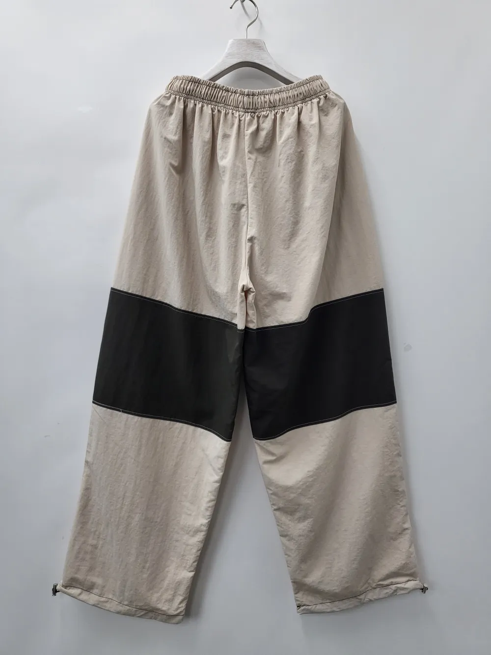 Streetwear Colorblock Cuffed Relaxed Cargo Pants