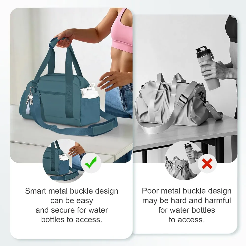 Mini Gym Bag for Women Girls Small Gym Tote Bag with Wet Compartment Waterproof Travel Duffle Bag Cute Workout Sport Bag