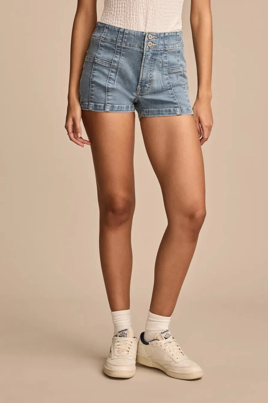 Blue High Rise Short