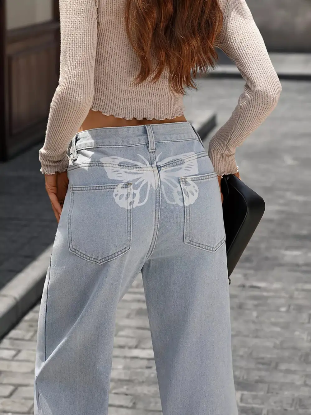 High-Waisted Wide Leg Jeans
