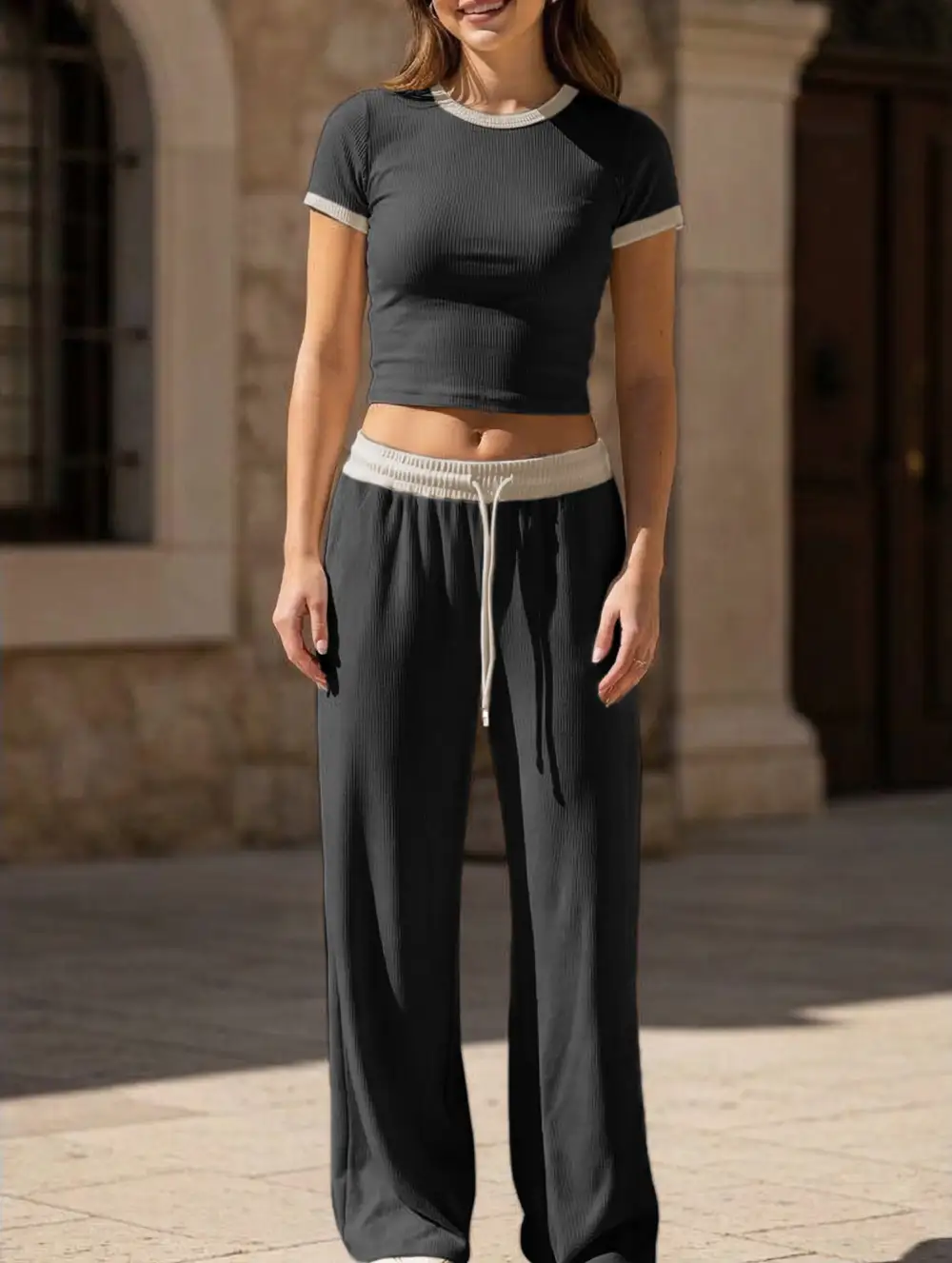 Sports Tee Pants Set