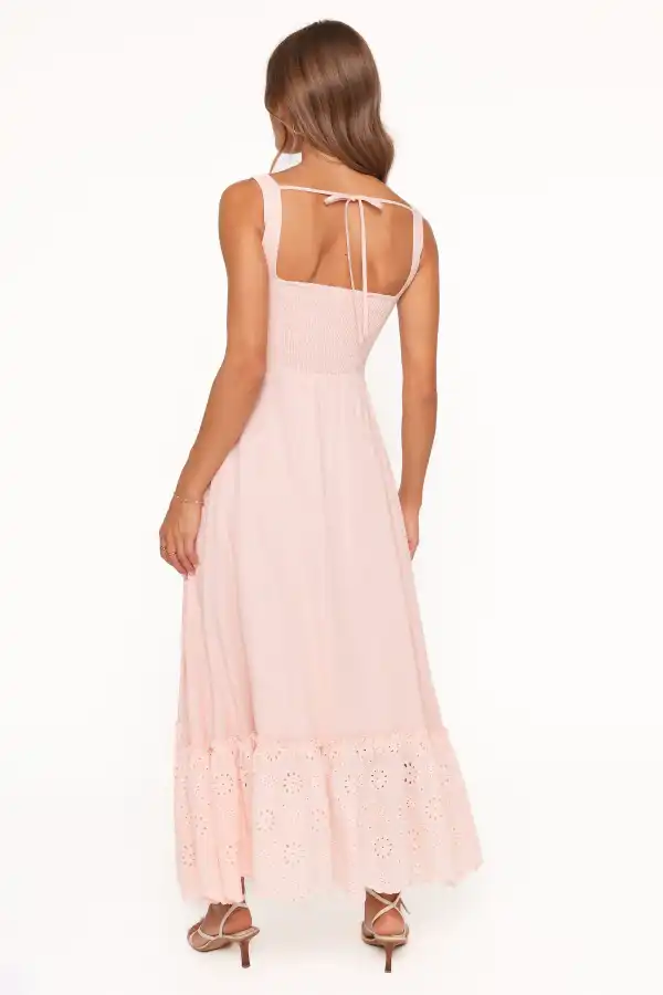 Linen Square Neck Maxi Dress