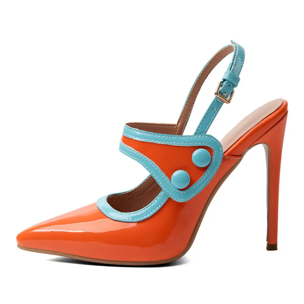 Minimal Pointed Toe Stiletto Slingback Pumps