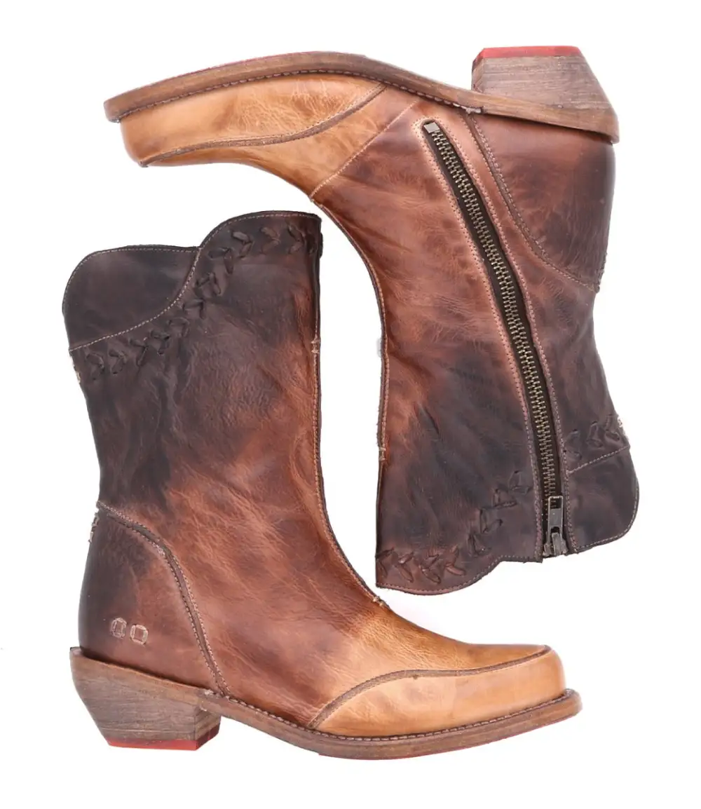 Square-Toe Apron-Toe Western Boots