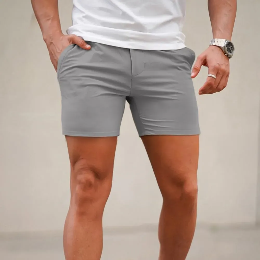 Men's 5 Inch Casual Stretch Slim Fit Chino Shorts