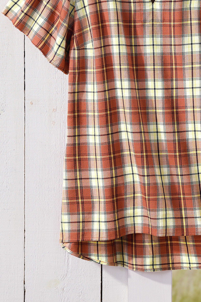 Canyon Plaid Soft Touch Top