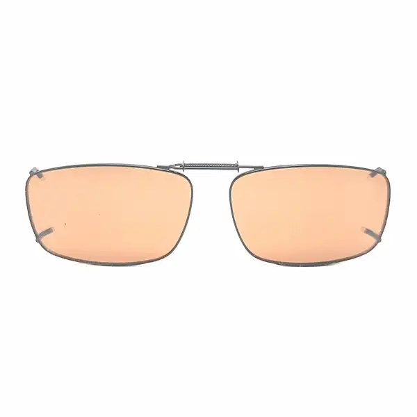 56mm Rectangular Polarized Clip-On Sunglasses