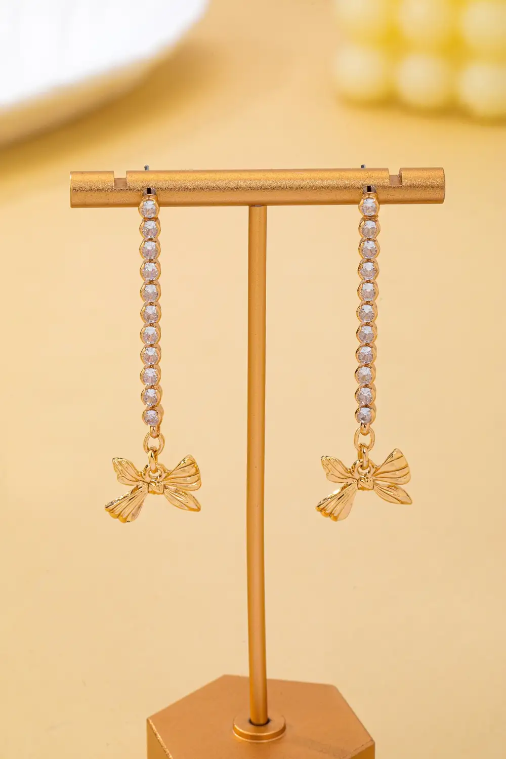 Crystal Pav Linear Drop arrings