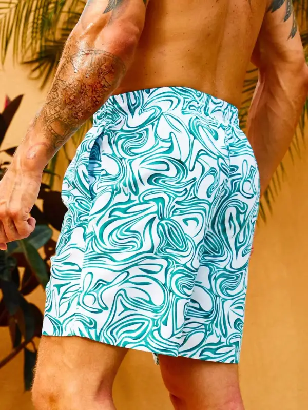 Men's Drawstring Pocket Swim Trunks