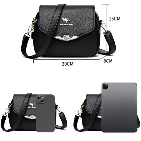 Modern Soft Zip-Top Crossbody Bag