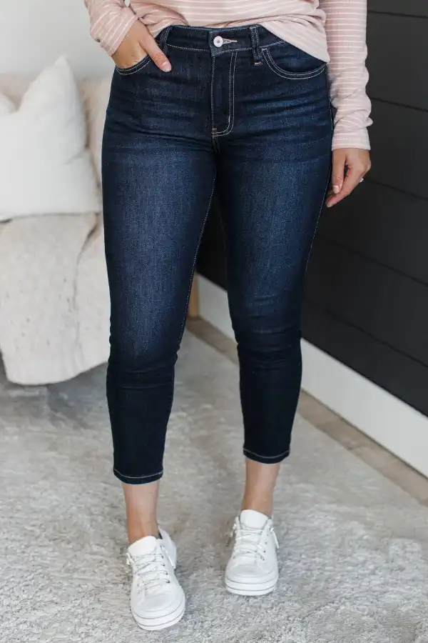 High-Rise Cropped Skinny Clean Finish Jeans