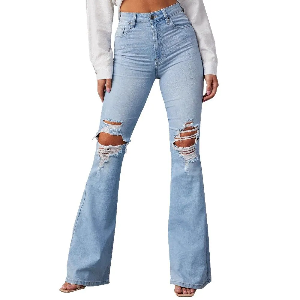 Women's High Waist Flared Jeans