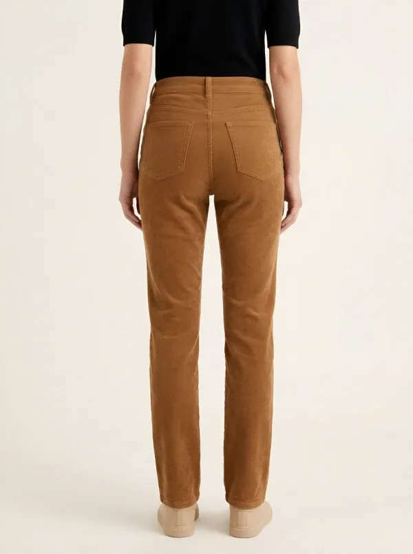 Women's High-Rise Regular-Fit Five-Pocket Corduroy Pants