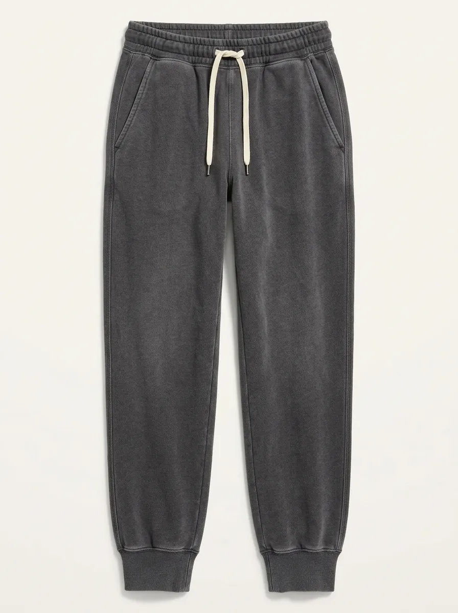 Unisex Casual Vintage Washed Drawstring Jogger Sweatpants