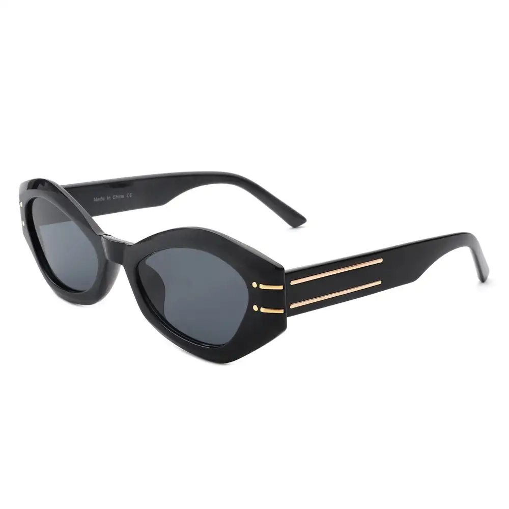 Relaxed Cat Eye Oval Frame Sunglasses