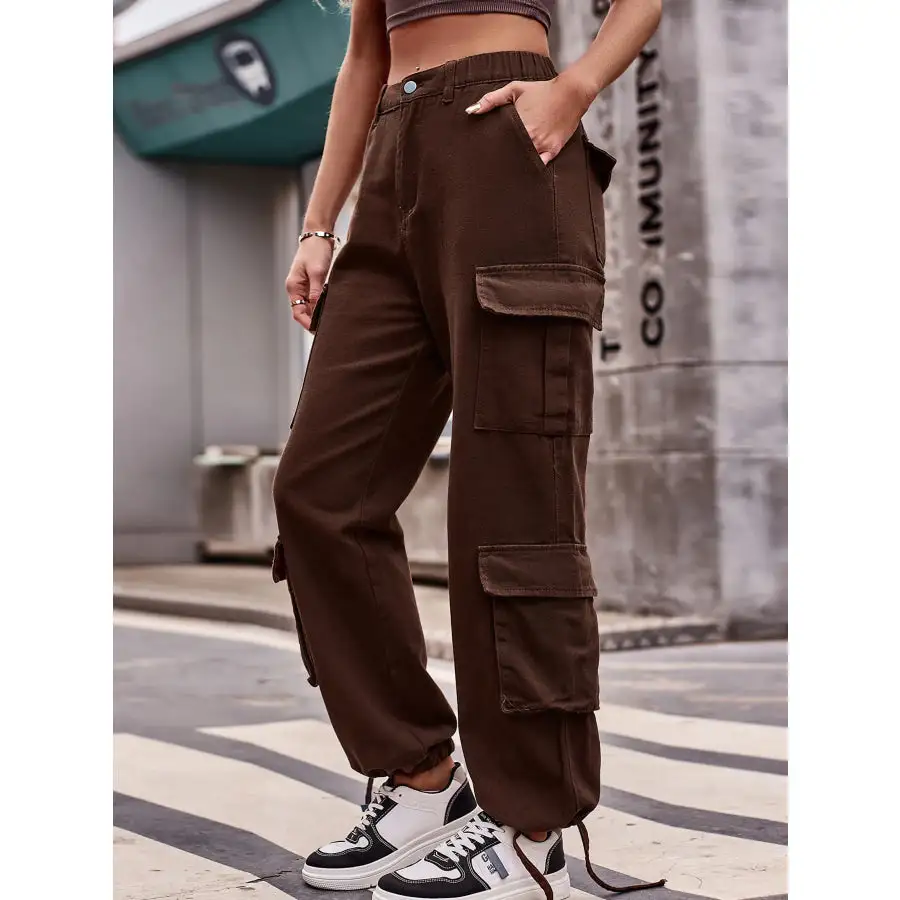 Casual Wide Leg Cargo Jeans Jeans