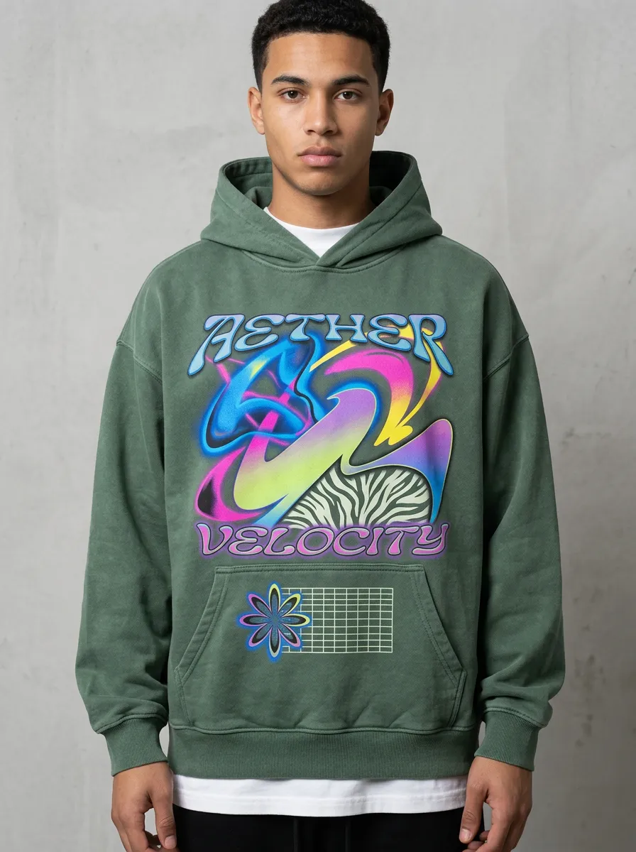 Unisex Modern Streetwear Graffiti Hoodie