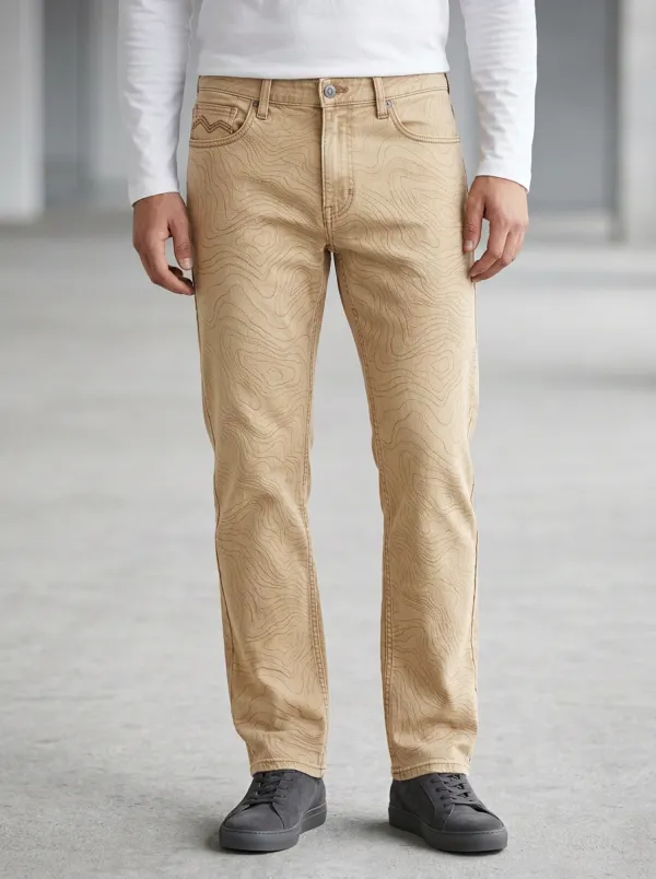 Hiking Topographic Map Jeans
