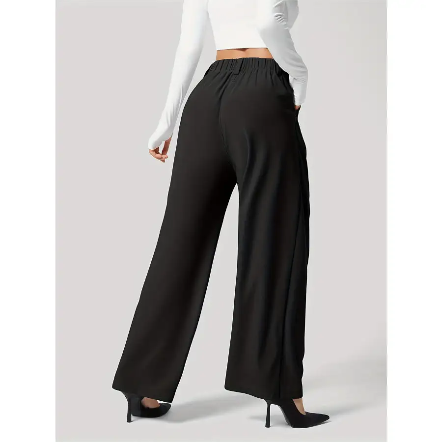 Relaxed Wide Leg Pants with Pockets