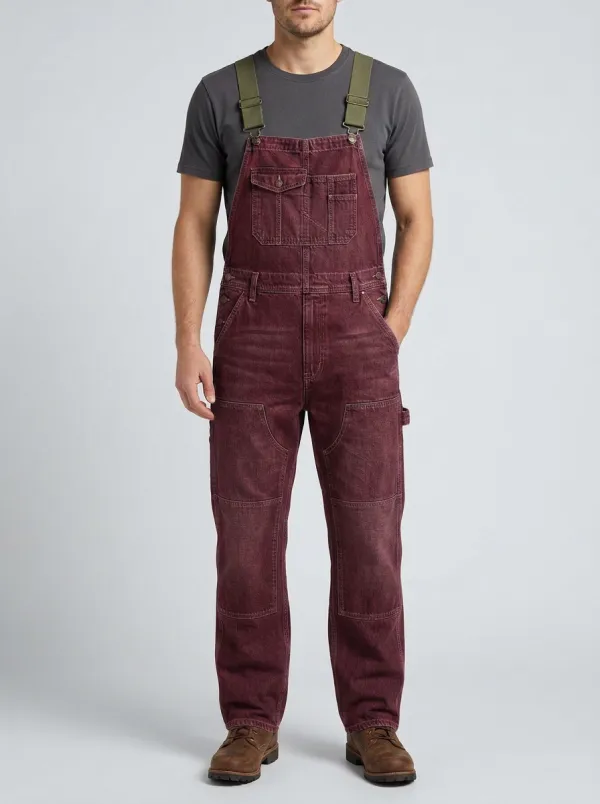 Men's Vintage Workwear Blue Denim Bib Overalls