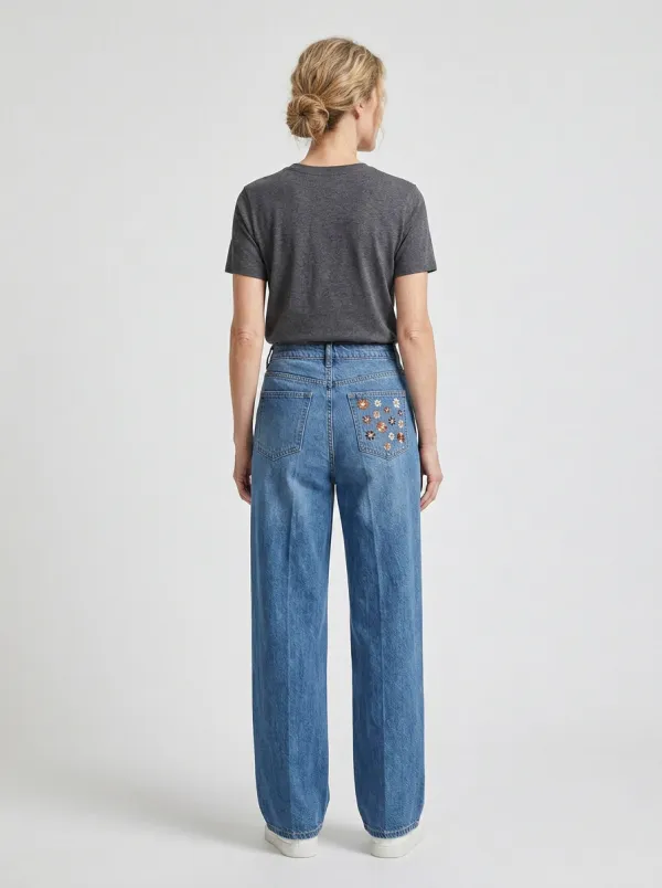 Women's Wide Leg Casual Denim Jeans