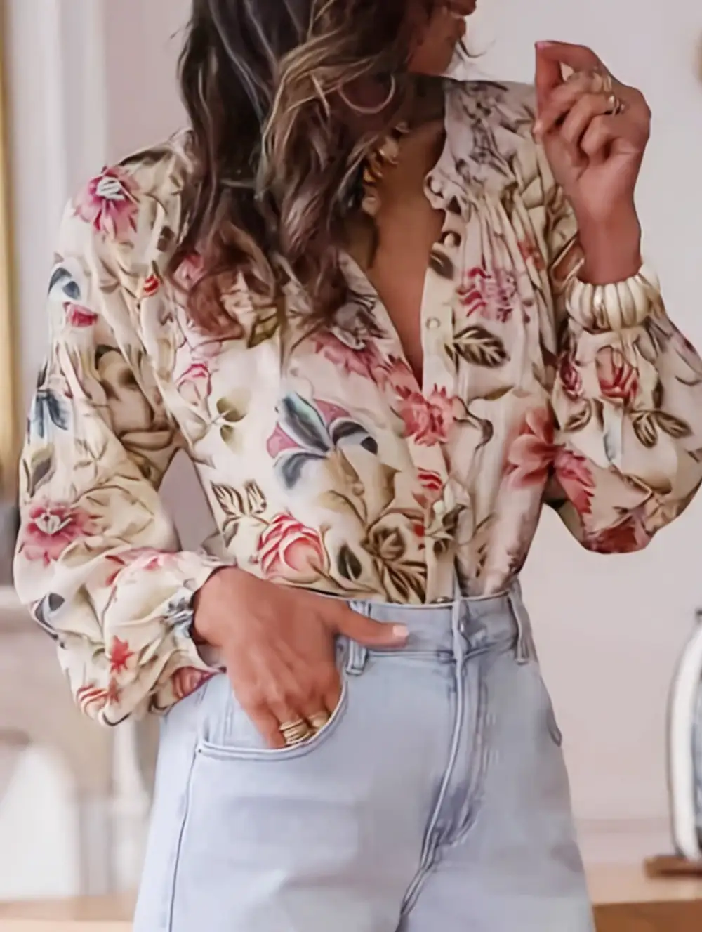 Printed Long Sleeve Shirt