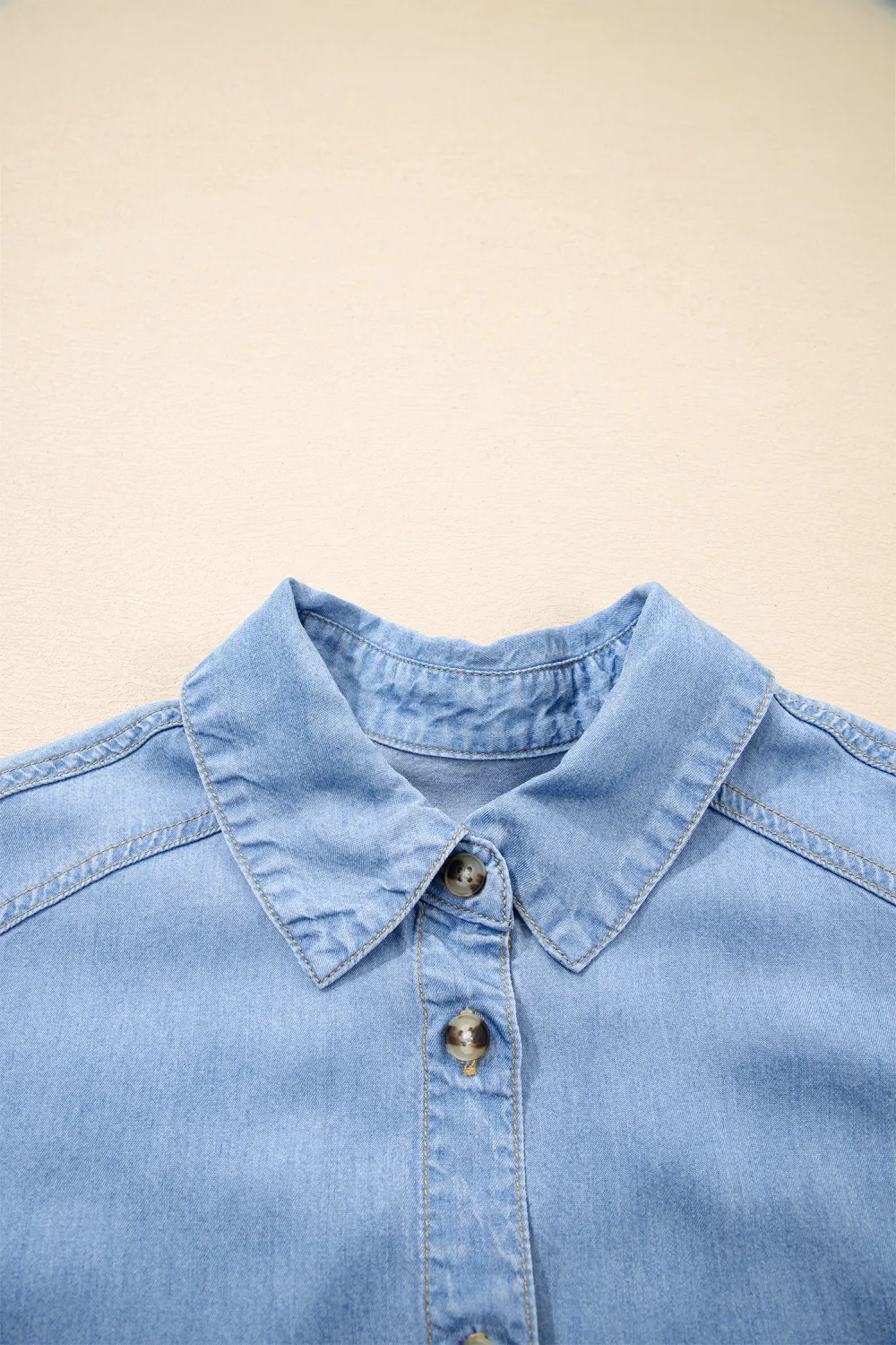 Beau Blue Half Sleeve Button Shirt