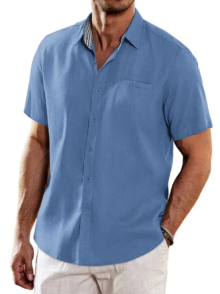Cotton Linen Slub Weave Shirt