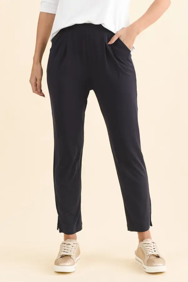 Micro Modal Mid Rise Elastic Waist Pants