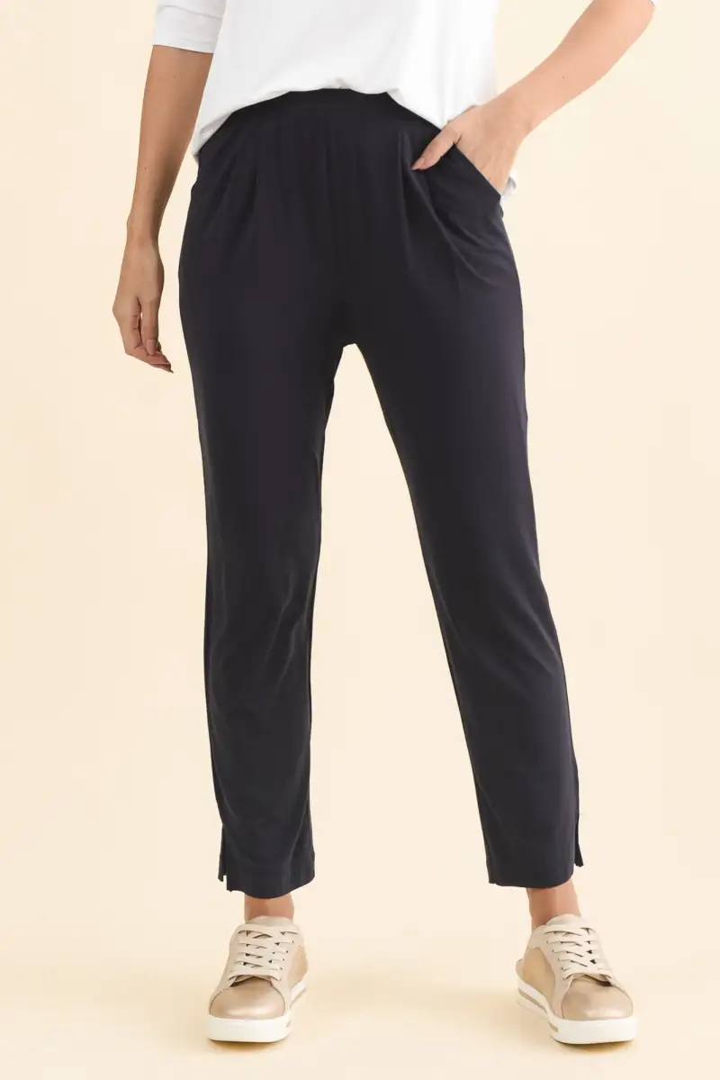 Micro Modal Mid Rise Elastic Waist Pants