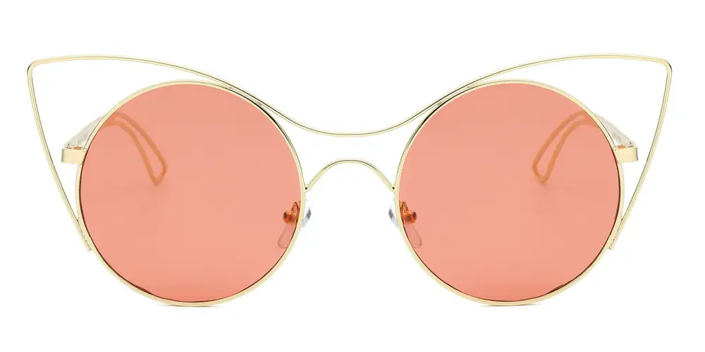 Round High Pointed Cat-Eye Sunglasses
