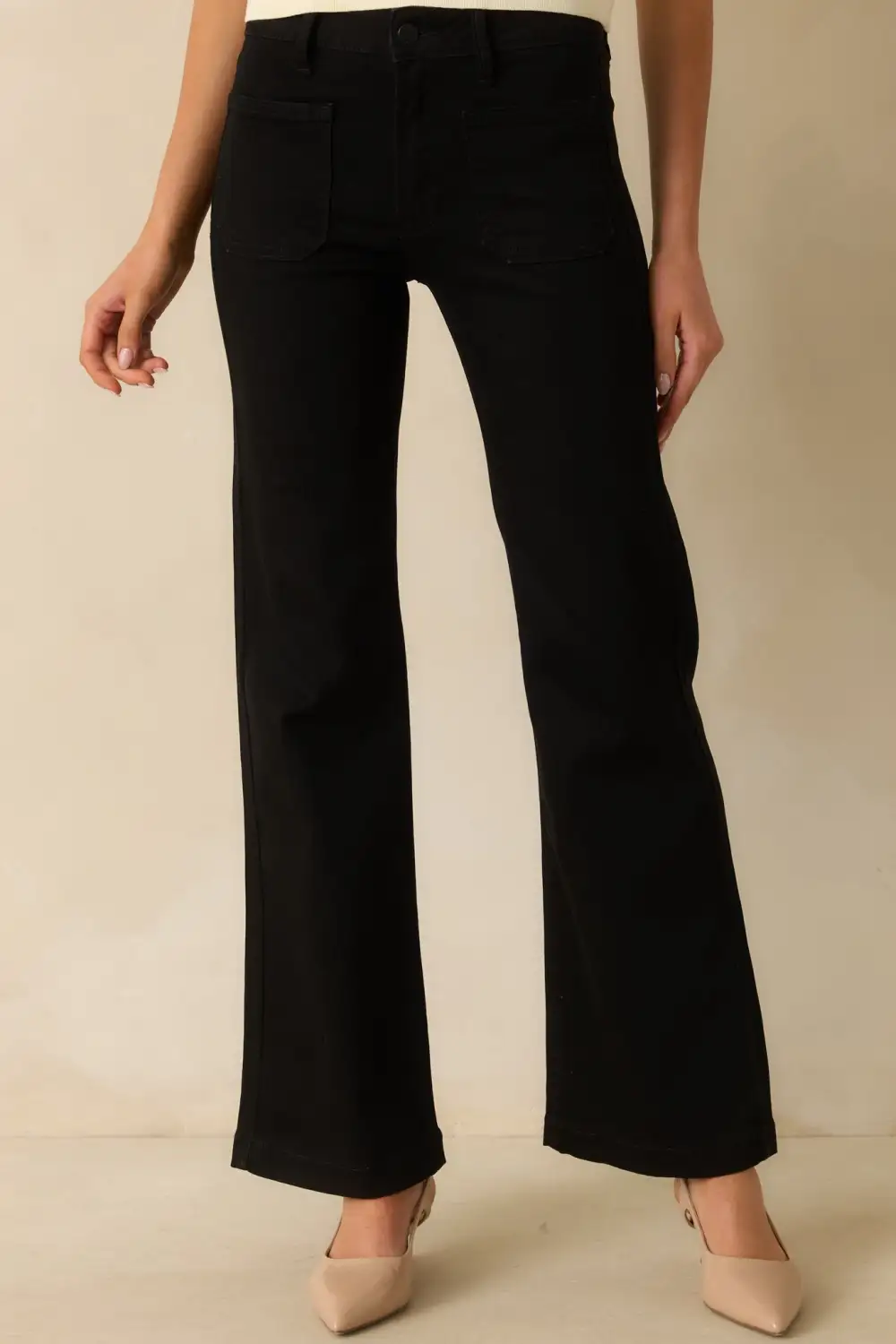 Let You Down Cotton High Waisted Flare Jeans