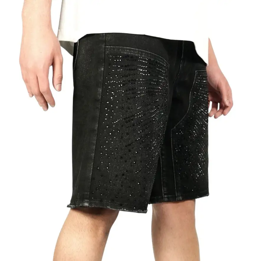 Men's Drop Embellished Denim Shorts