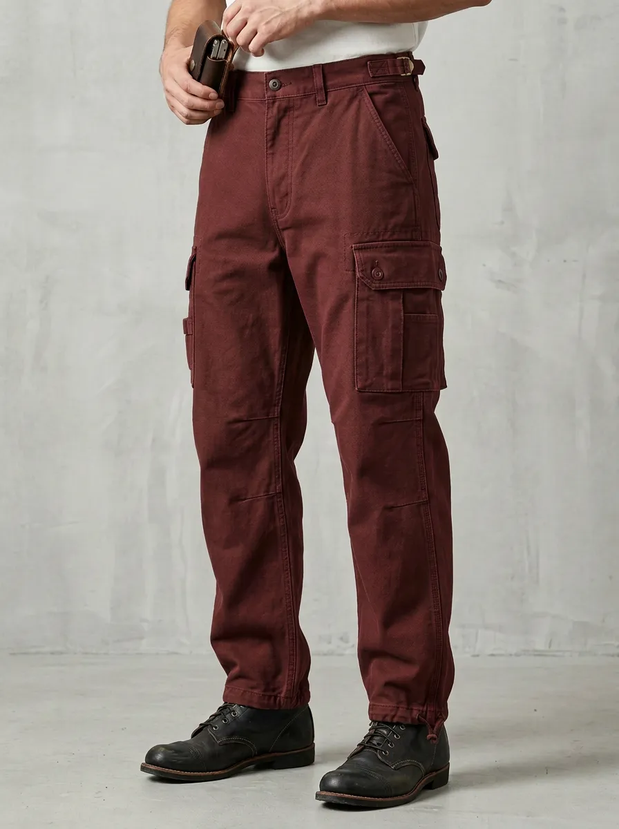 Men's Relaxed Canvas Military Tactical Pants