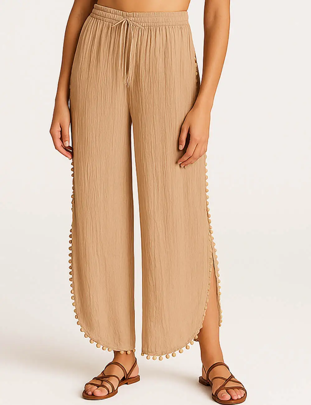 Split Splice Wide Leg Pants