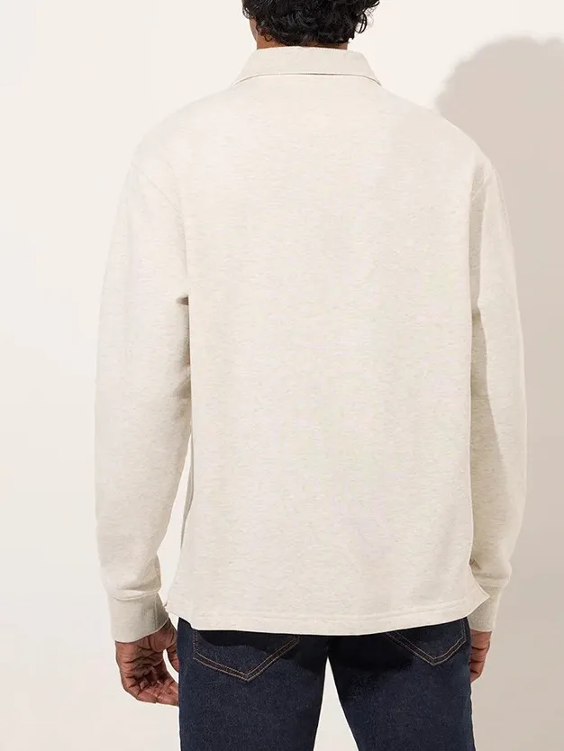 Casual Style Relaxed-Fit Cotton-Blend Sweatshirt