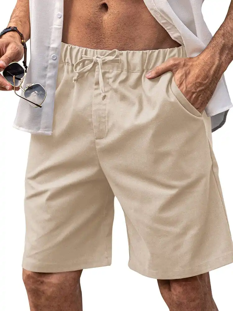 Pull On Linen Shorts