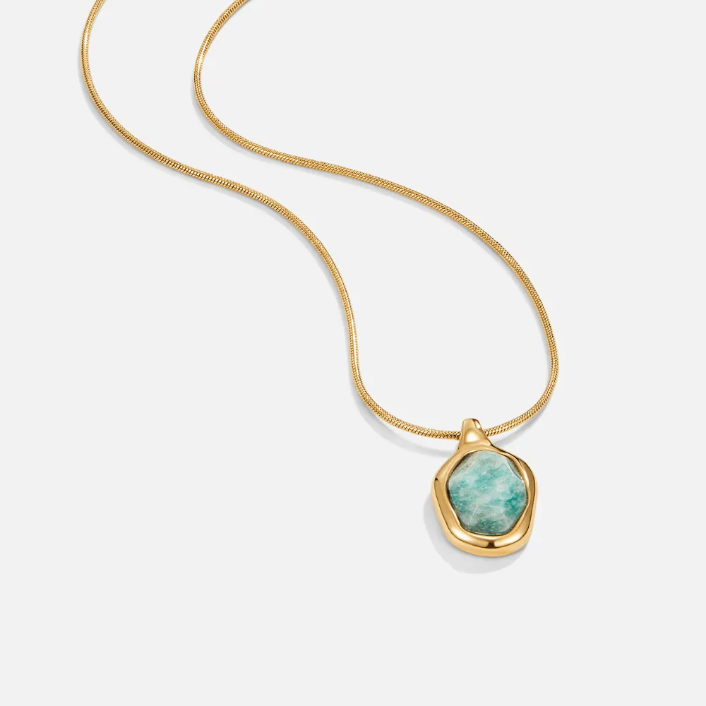 Curved Pendant Adjustable Necklace