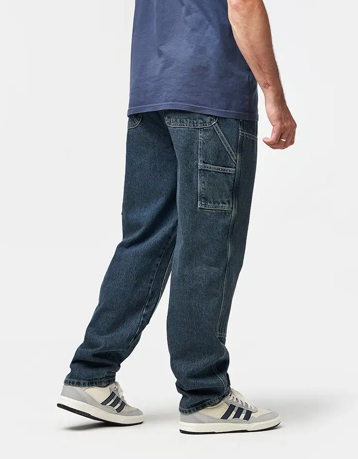 Relaxed Double Knee Denim Jeans
