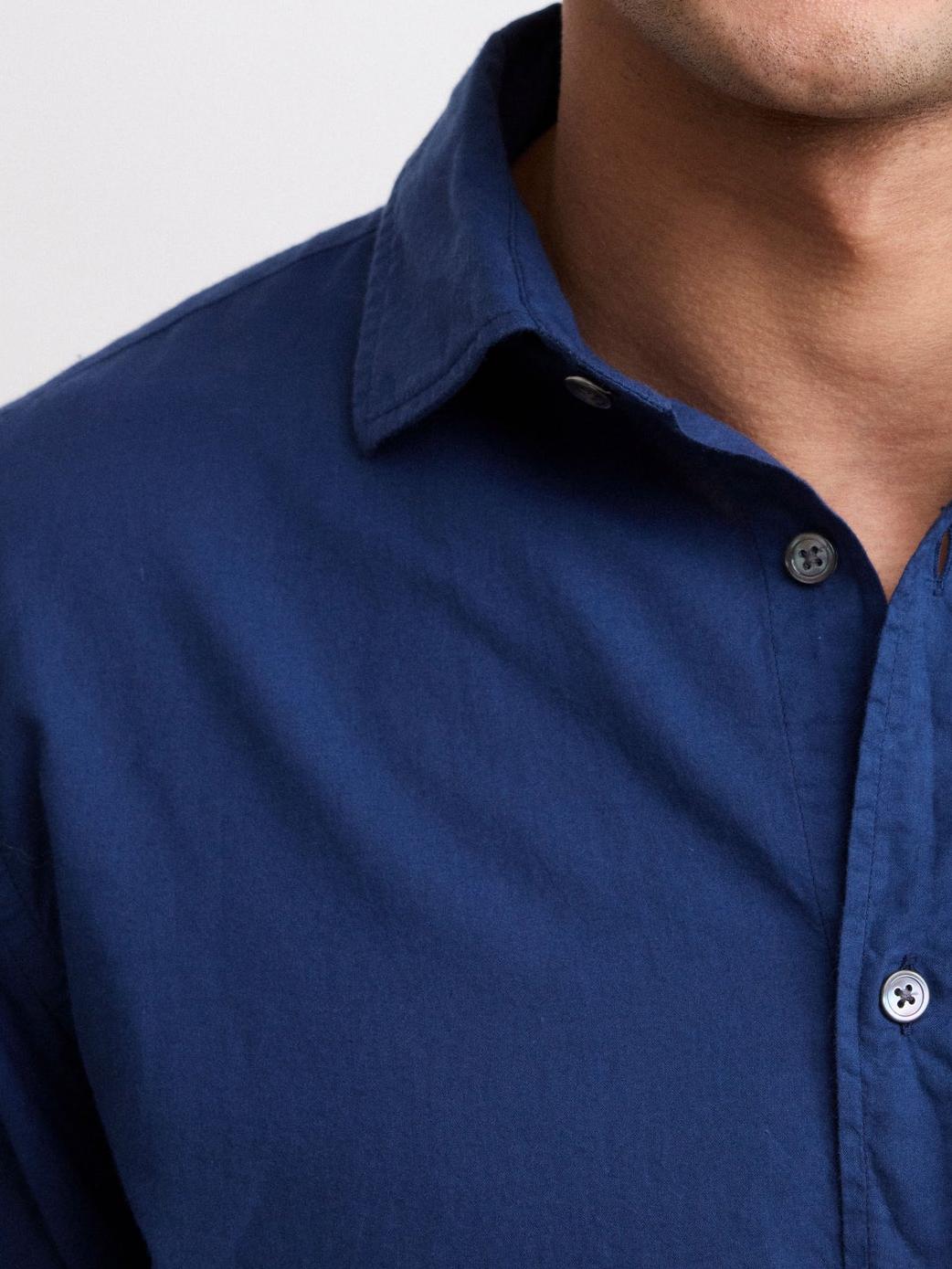 Casual Soft And Comfortable Navy Shirt