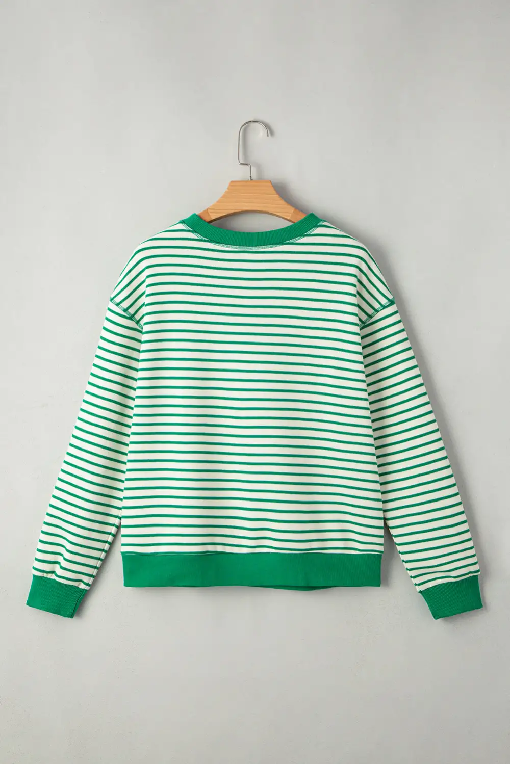 Women's Striped Loose Fit Patchwork Pullover Top