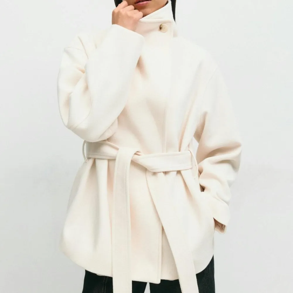 Relaxed Pearl Cascade Coat